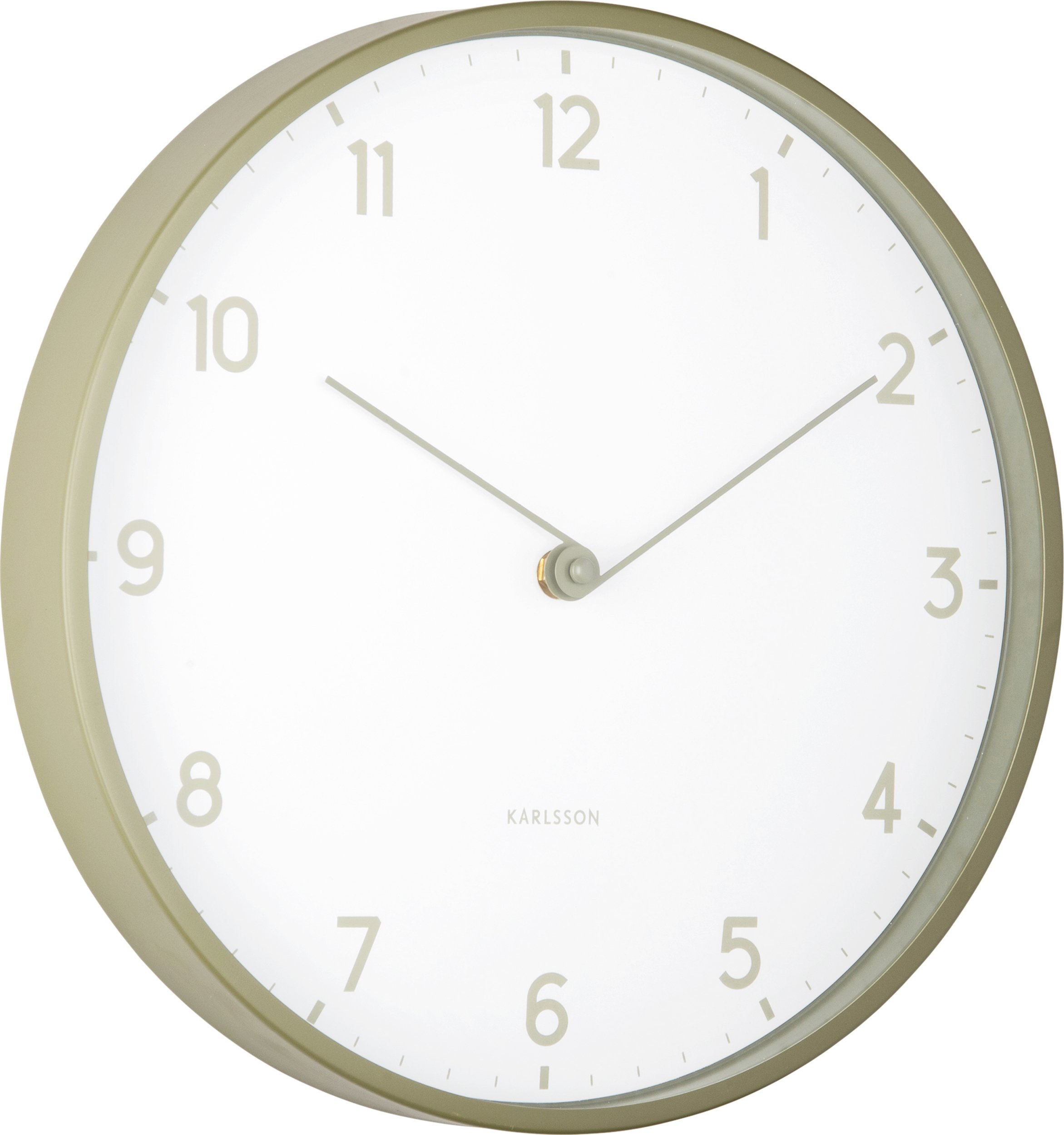 Zegar ścienny Sencillez pastelowa zieleń