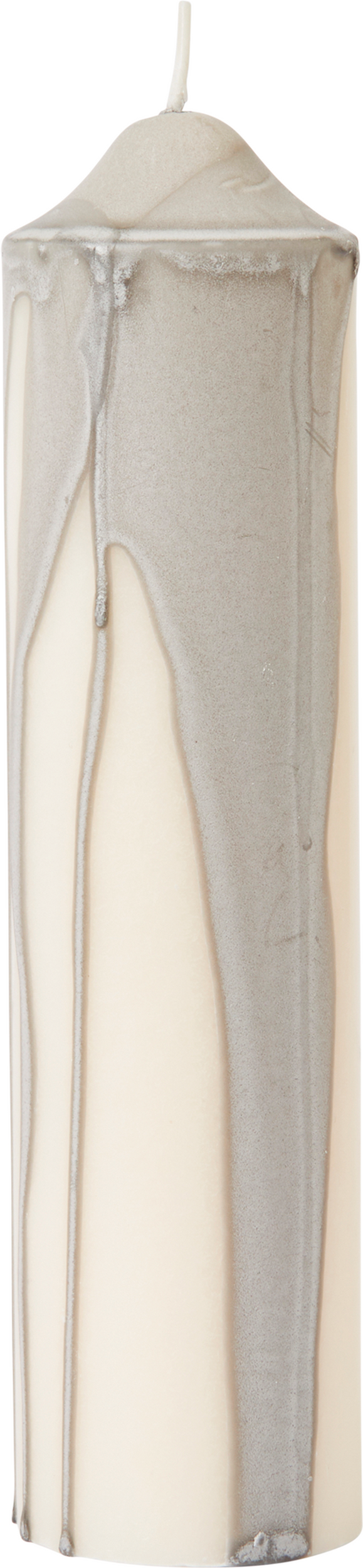 Świeca Dryp Pillar 20 cm szara