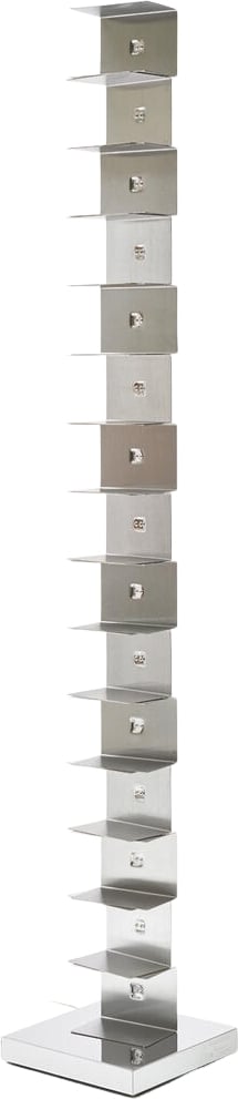 Regał Ptolomeo Luce 215 cm srebrny z podświetleniem LED