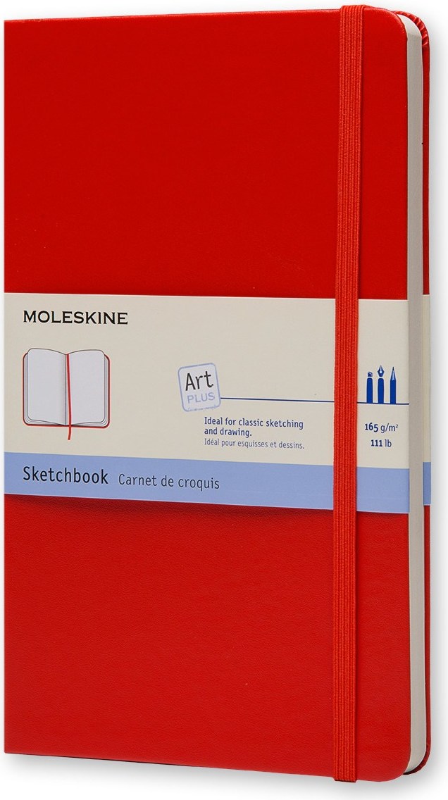 Notes Moleskine Art Plus Sketchbook L twarda oprawa czerwony
