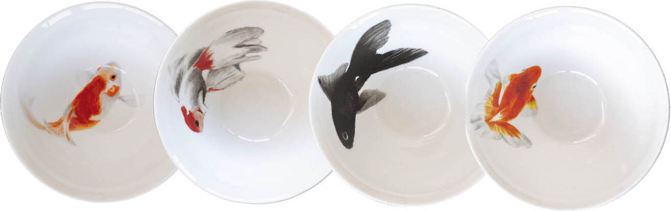 Miseczki The White Snow Kingyo 13 cm 4 szt.