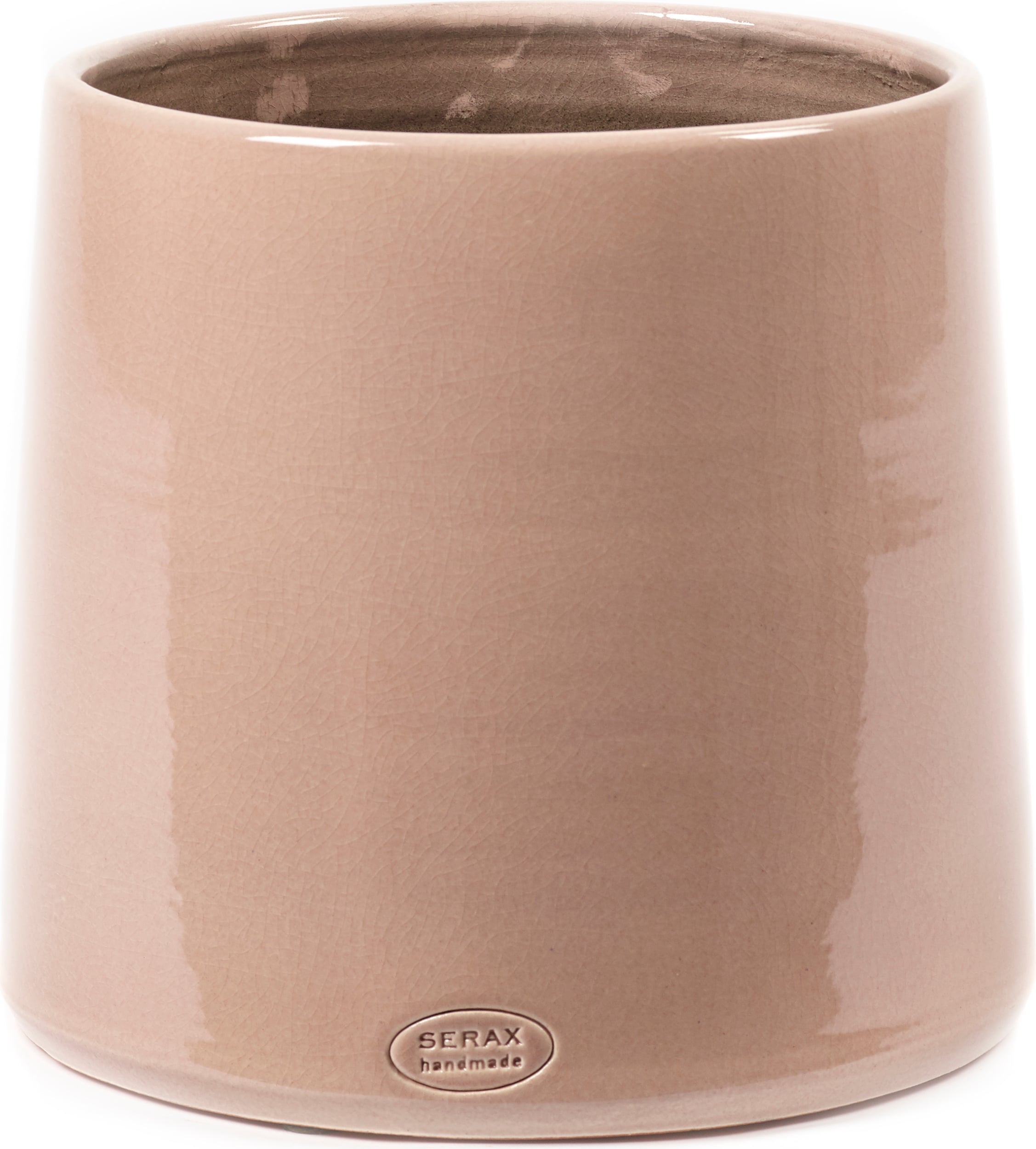 Osłonka na doniczkę Glazed Shades 24 cm bladoróżowa