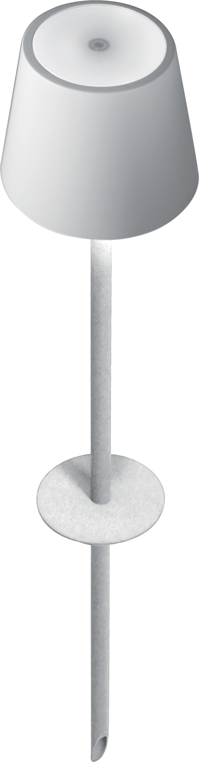 Lampa ogrodowa Poldina biała z kloszem na magnes