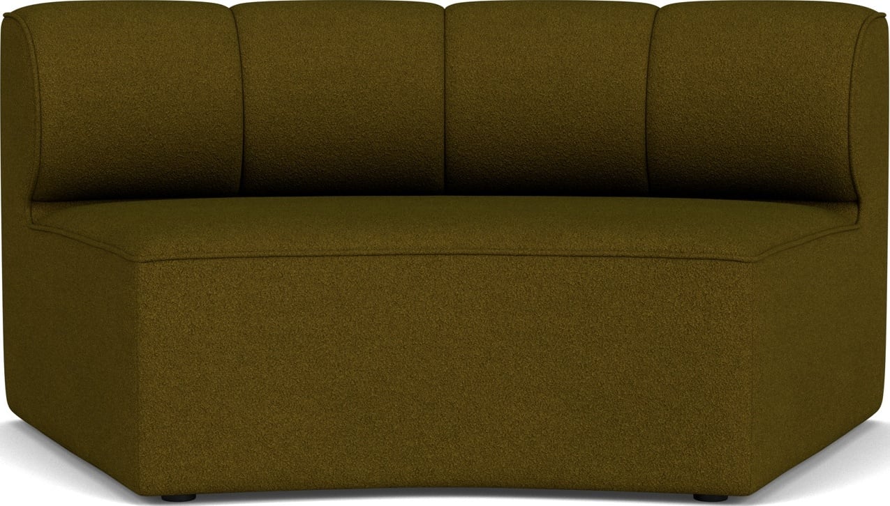 Element środkowy sofy modułowej Eave Seamline Concave ciemnozielony