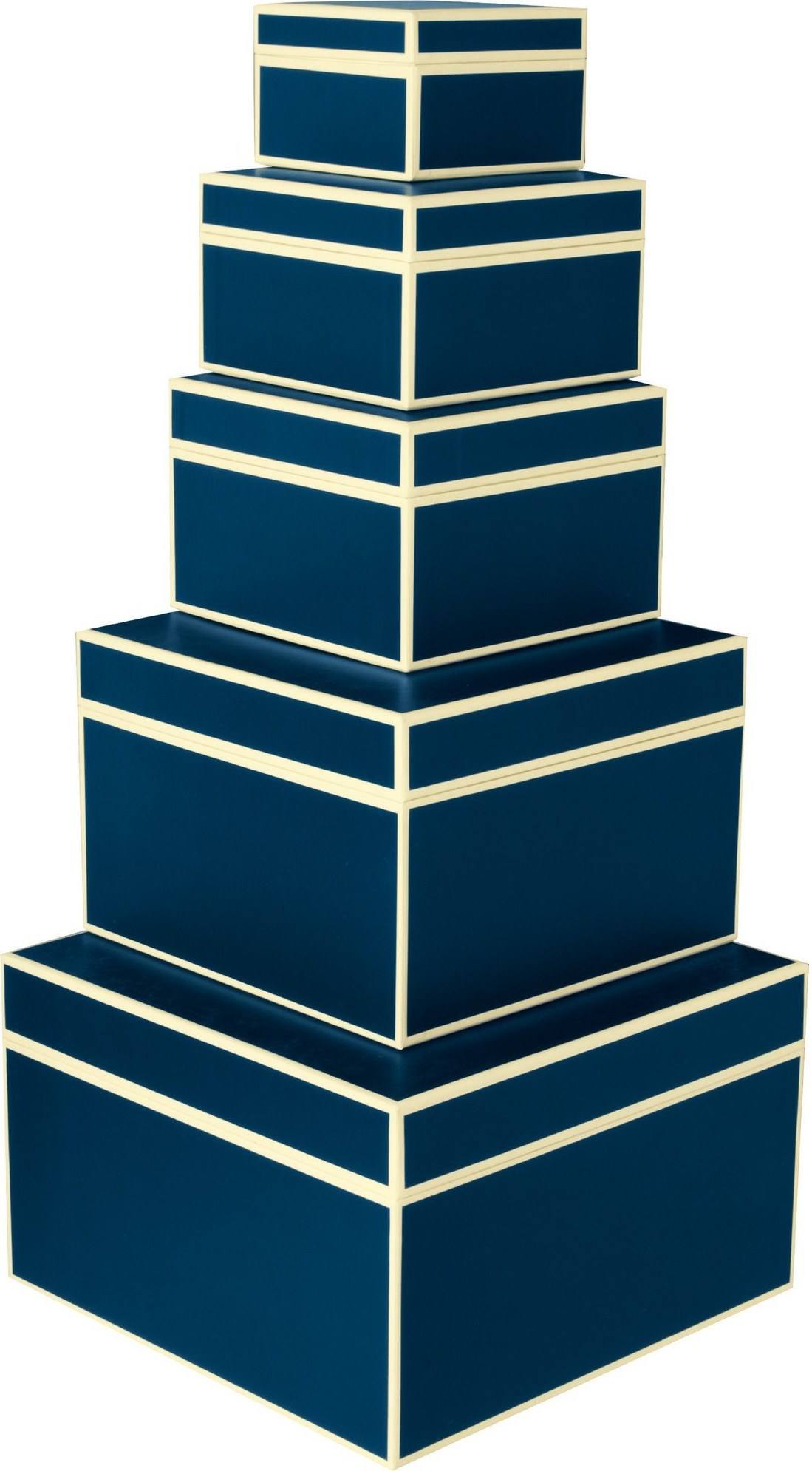 Pudełka prezentowe Die Kante 5 szt. granatowe