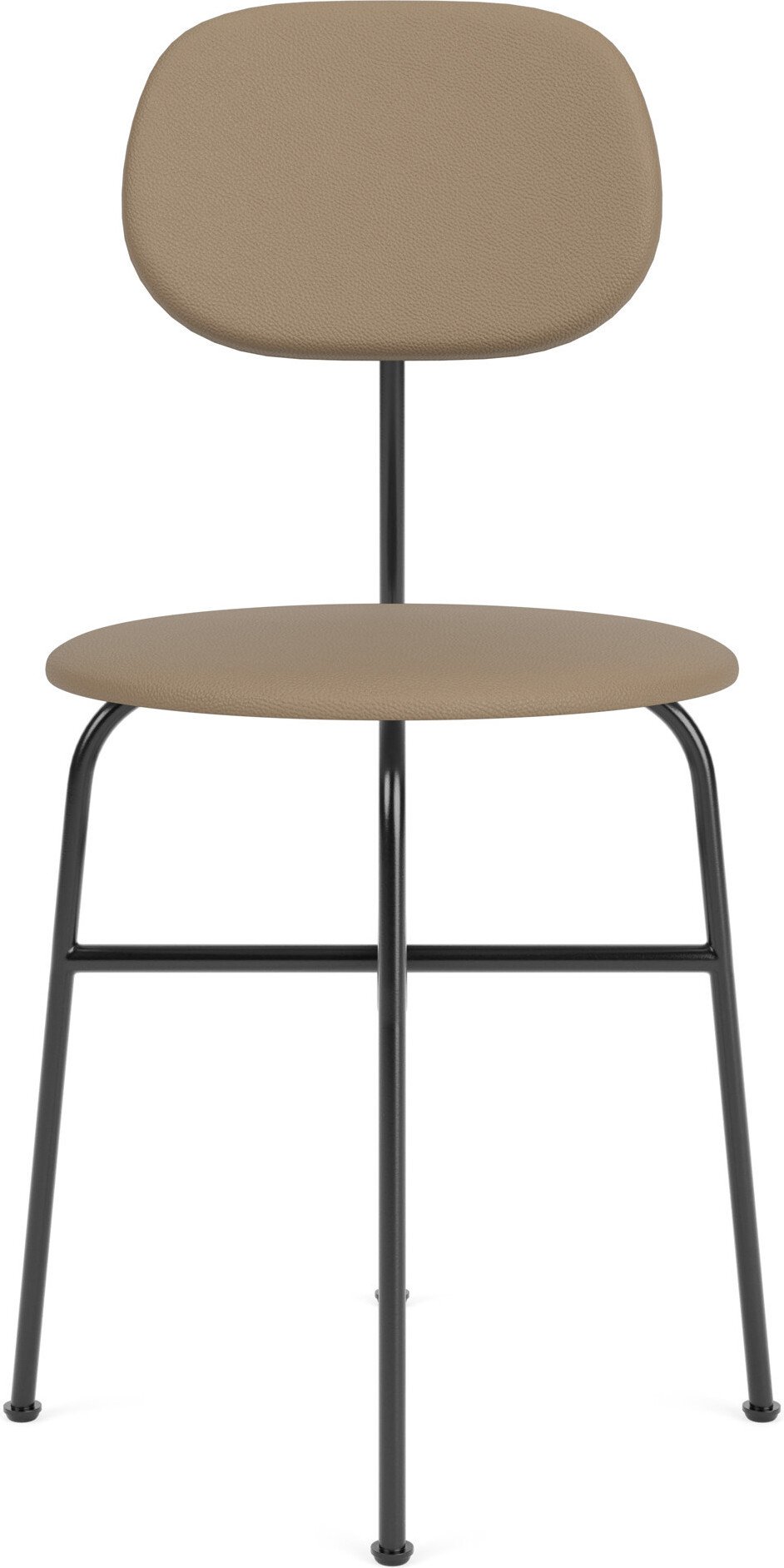 Krzesło Afteroom Plus 80 cm brązowe skórzane