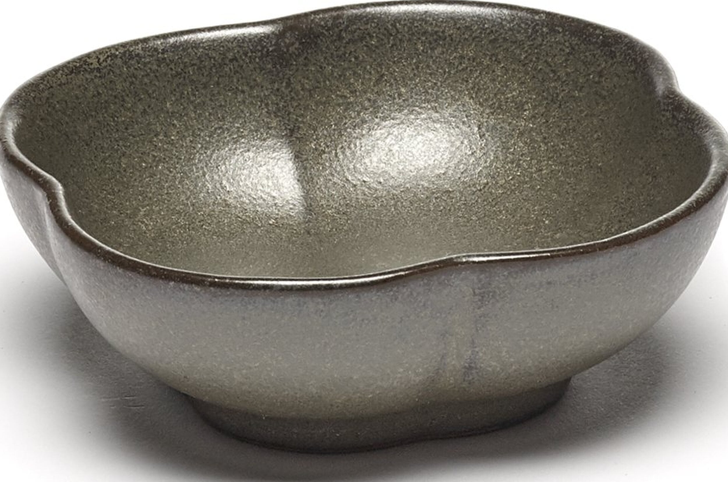 Miski Inku Ribbed 9 cm ciemnozielone 4 szt.