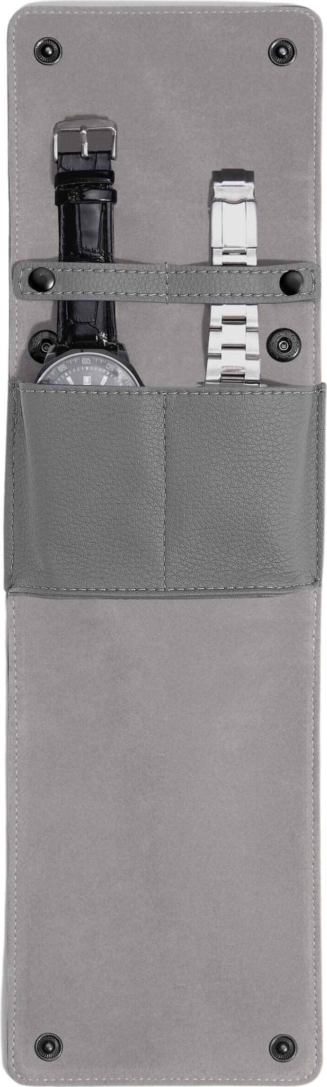 Etui na zegarki Stackers Pebble ciemnoszare podwójne