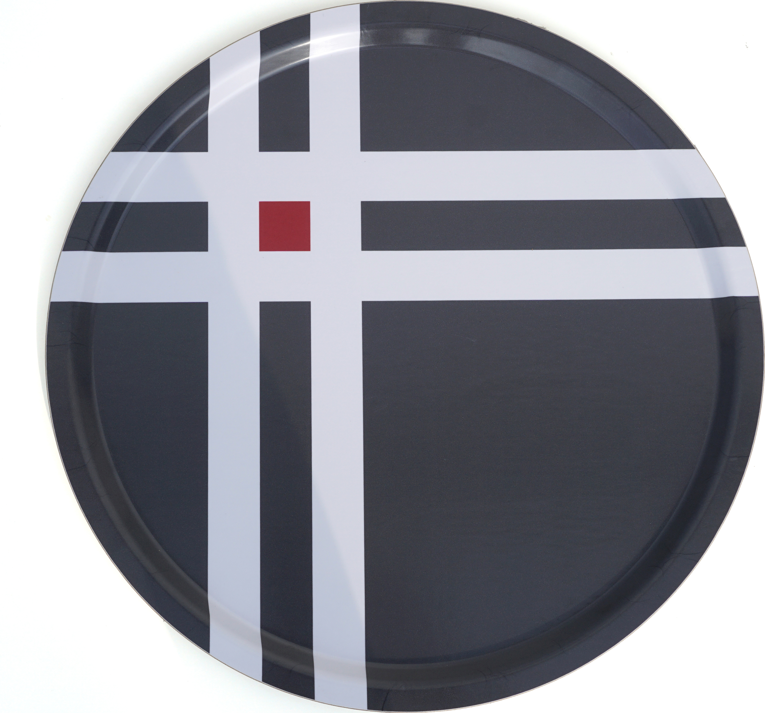 Taca do serwowania Cross Thick 31 cm szara