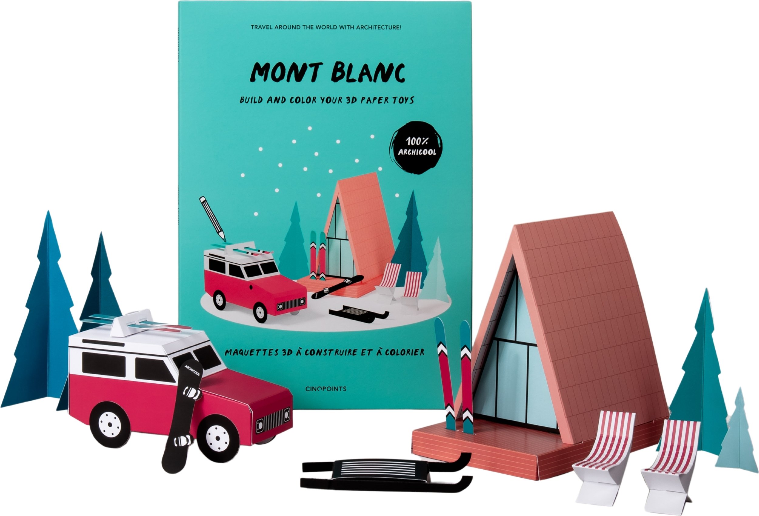 Zestaw do składania z papieru i kolorowania Model Mont Blanc