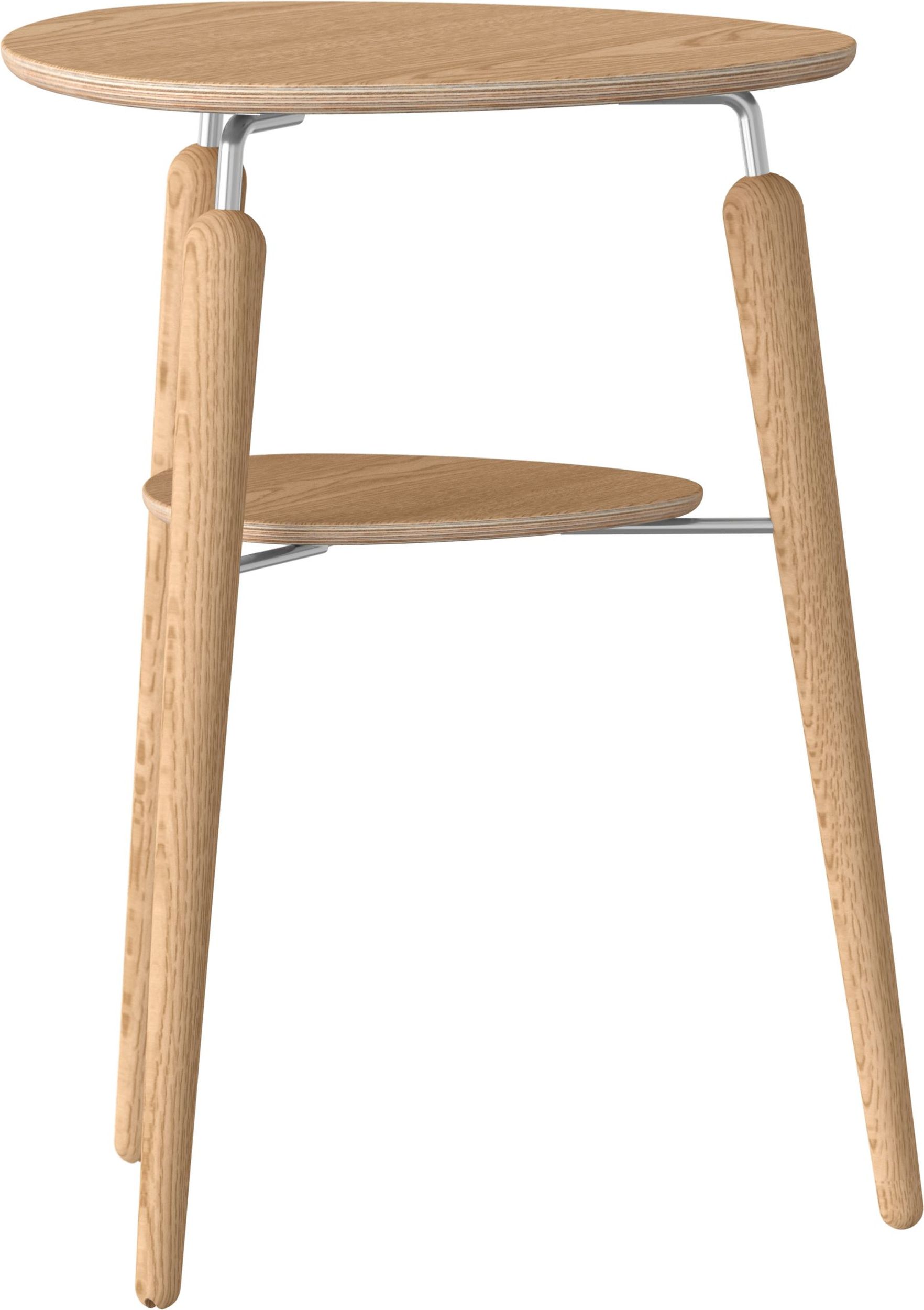 Stolik kawowy My Spot dąb ze srebrnym łączeniem