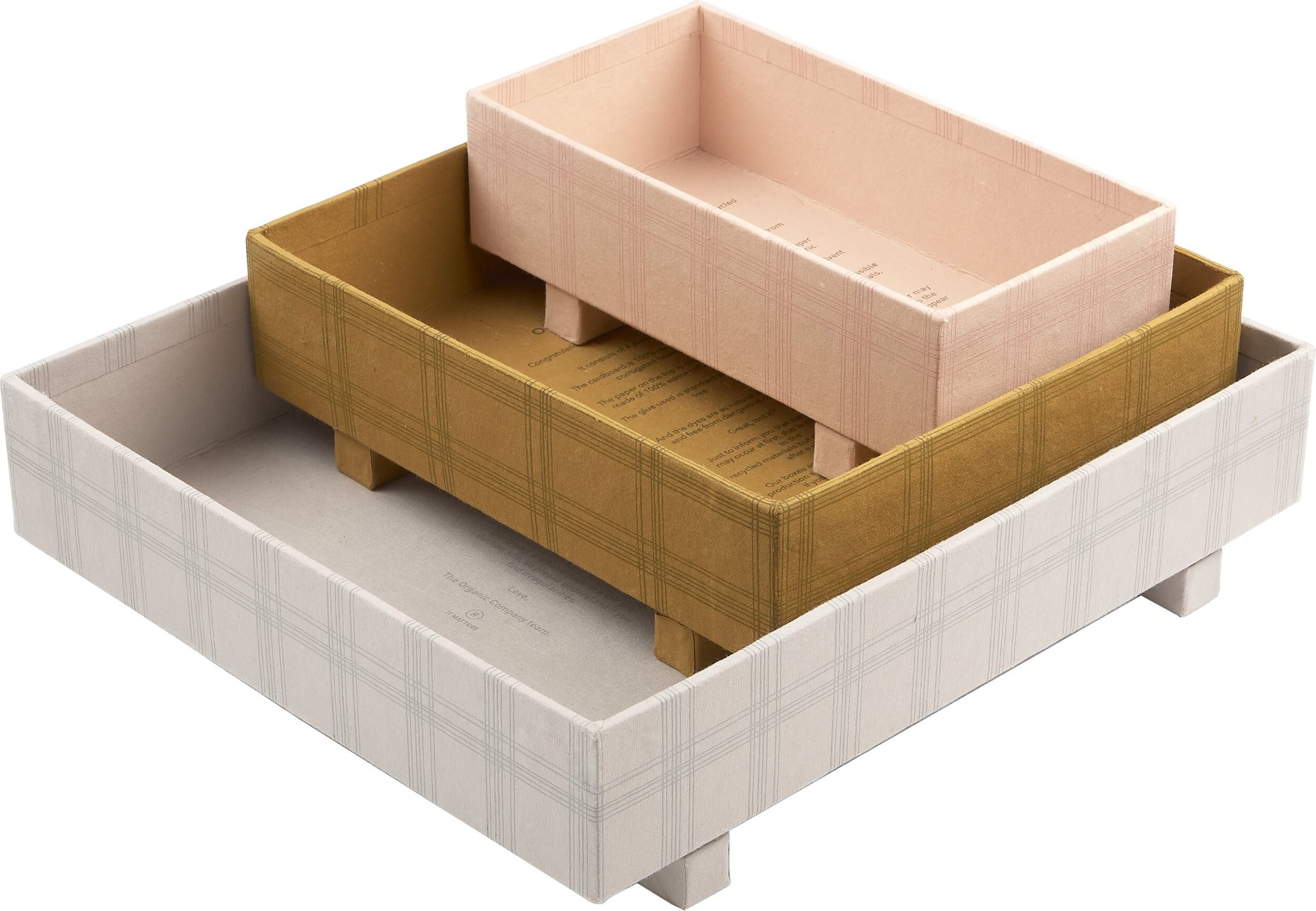 Organizery Gyo beżowo-różowe 3 szt.