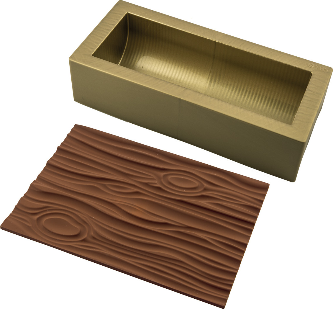 Forma do ciasta Magic Wood Kit z matą strukturalną do dekoracji