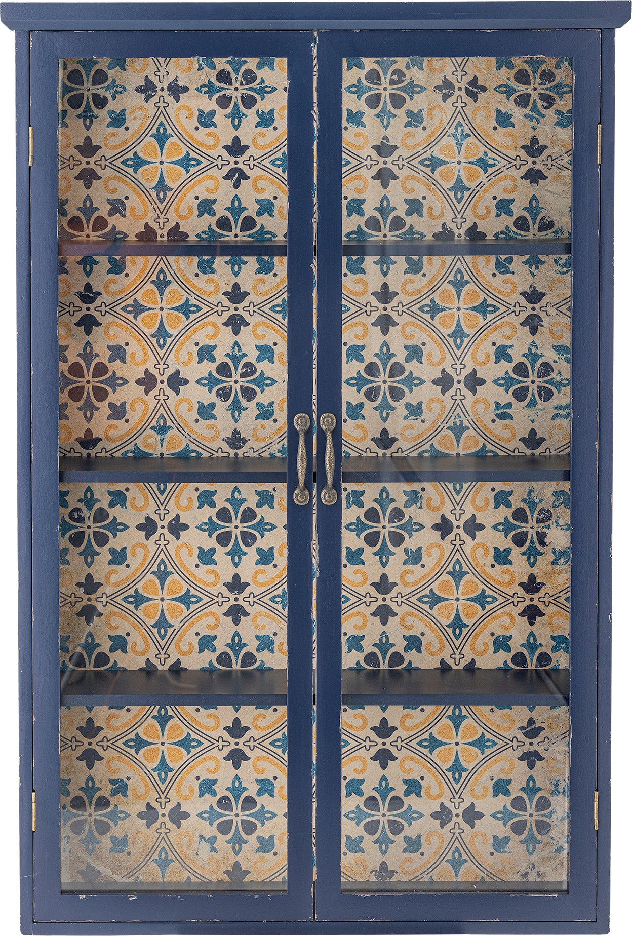 Szafka ścienna Hazem 122 cm niebiesko-żółta