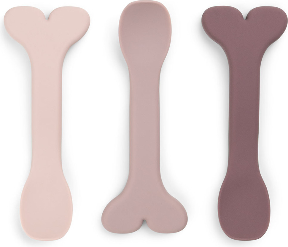 Łyżeczki dziecięce Wally różowe silikonowe 3 szt.