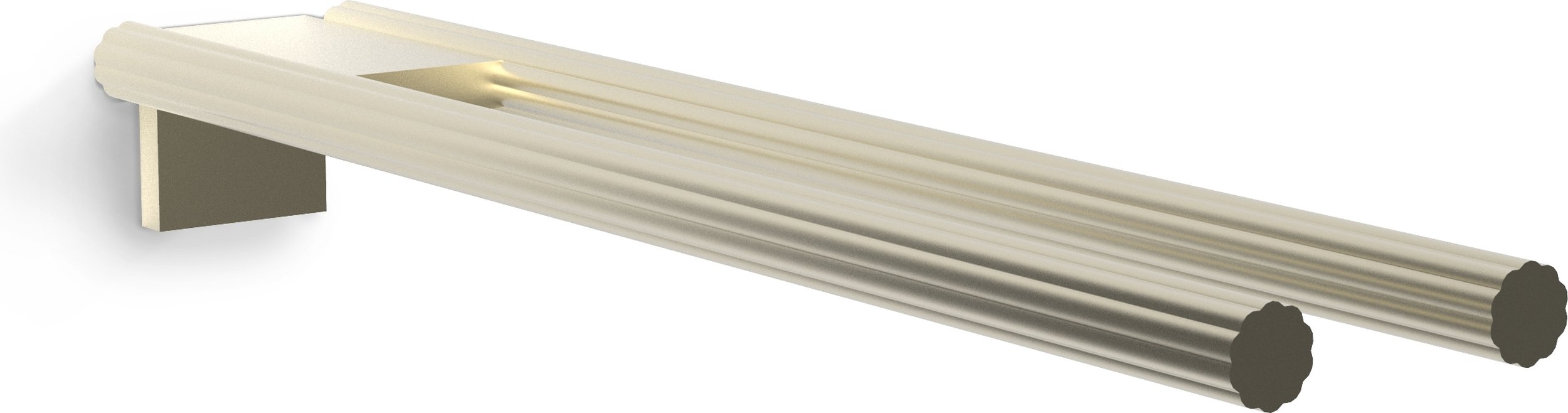 Wieszak reling na ręczniki Of Line pionowy 46 cm szampański