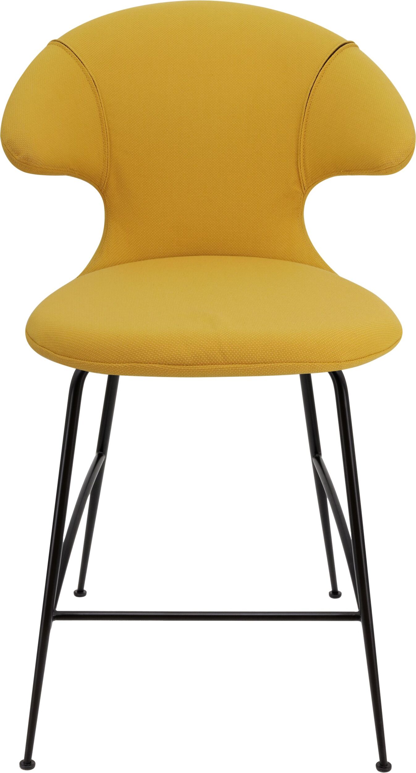 Krzesło Time Flies 102 cm żółte na czarnych nogach