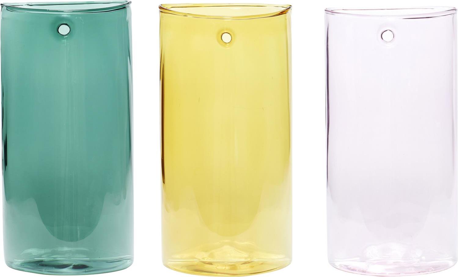 Wazony Hübsch szklane montowane na ścianie 3 szt.