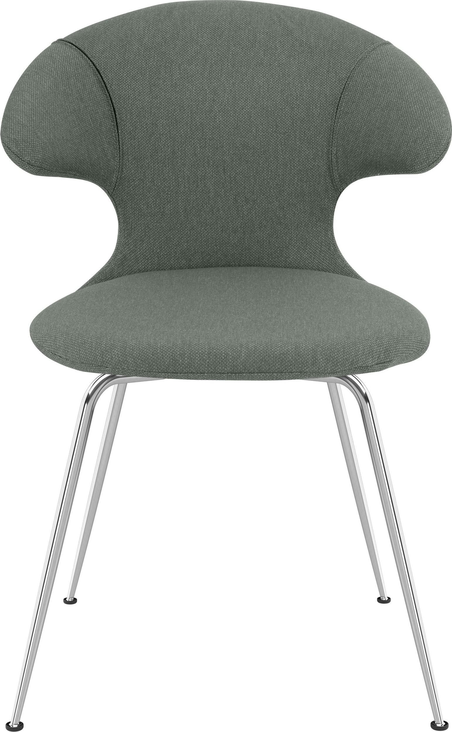 Krzesło Time Flies jasnozielone na chromowanych nogach