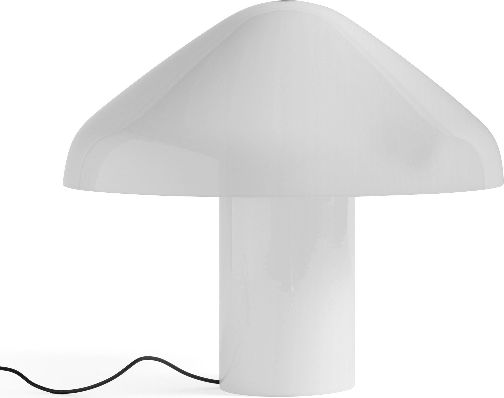 Lampa stołowa Pao biała szklana