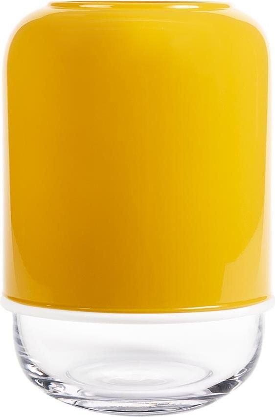 Wazon Capsule musztardowy z regulowaną wysokością