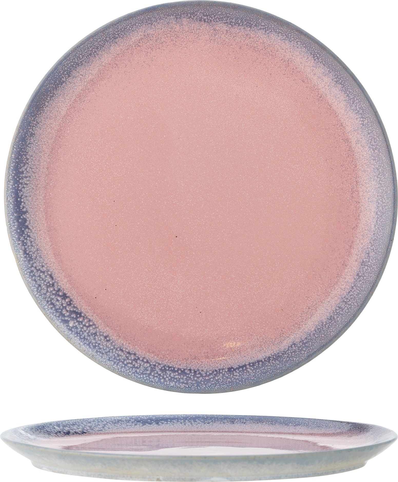 Talerz obiadowy Paula 26,5 cm różowo-niebieski