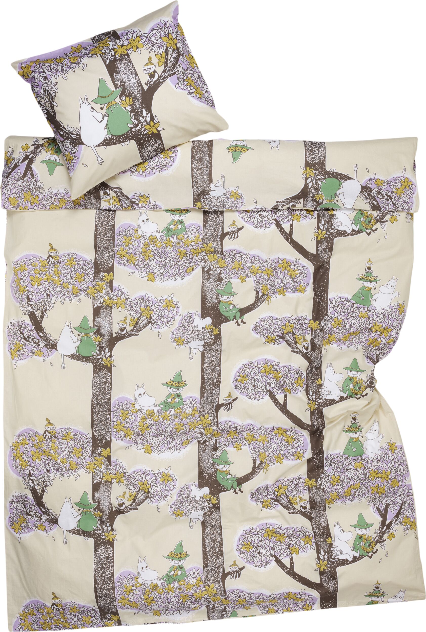 Pościel Arabia Finland Muminki Friends Forever 150 x 210 cm z poszewką na poduszkę 50 x 60 cm