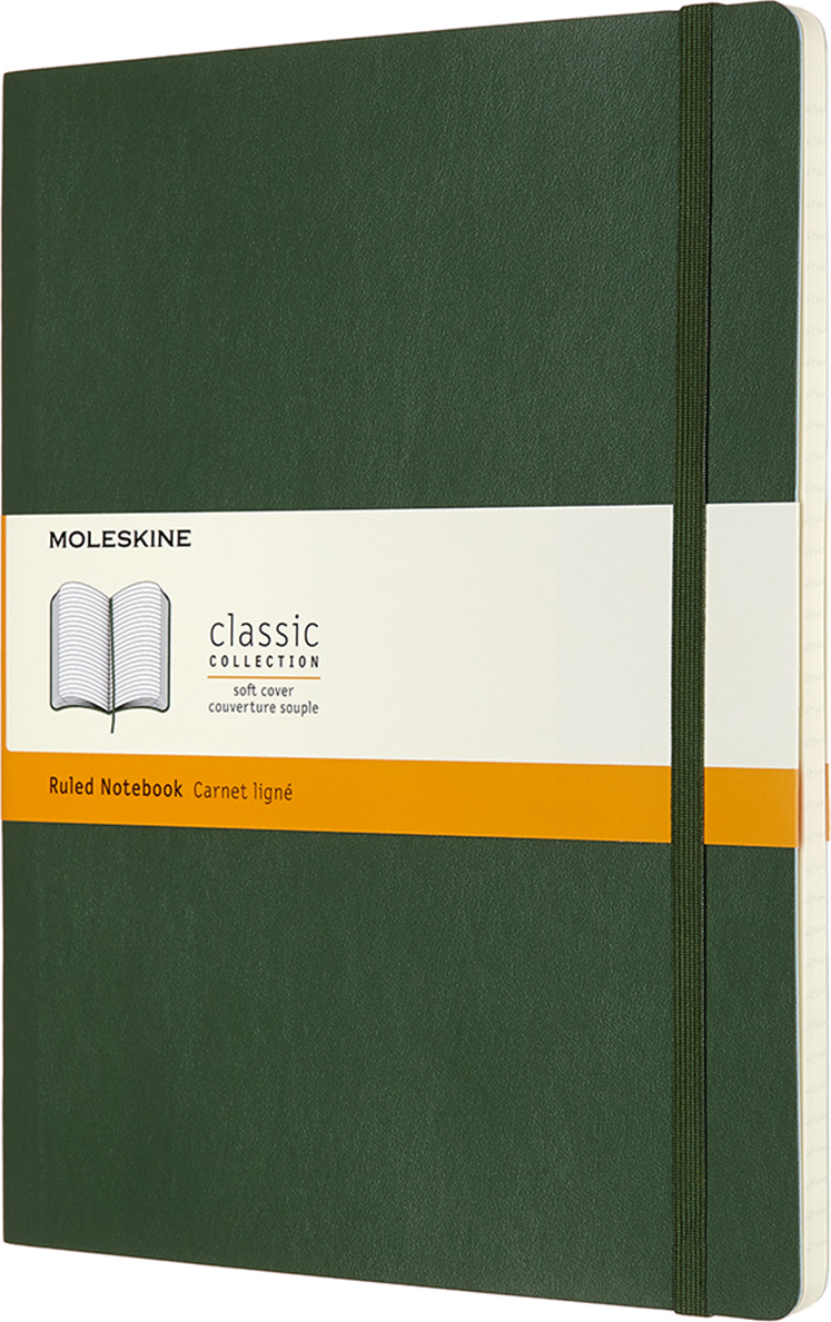 Notes w linię Moleskine Classic XL 192 strony zieleń leśna miękka oprawa