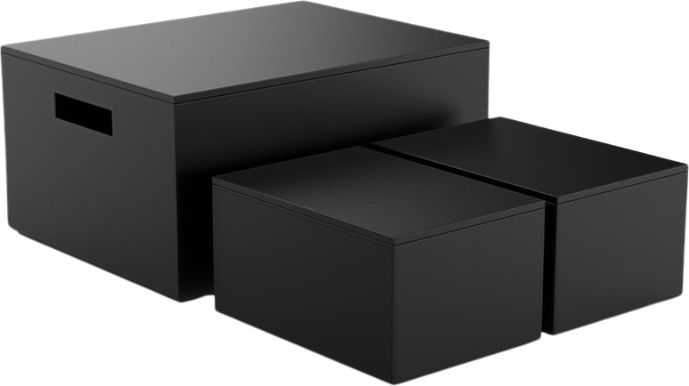 Pudełka do przechowywania Brownie czarne 3 szt.