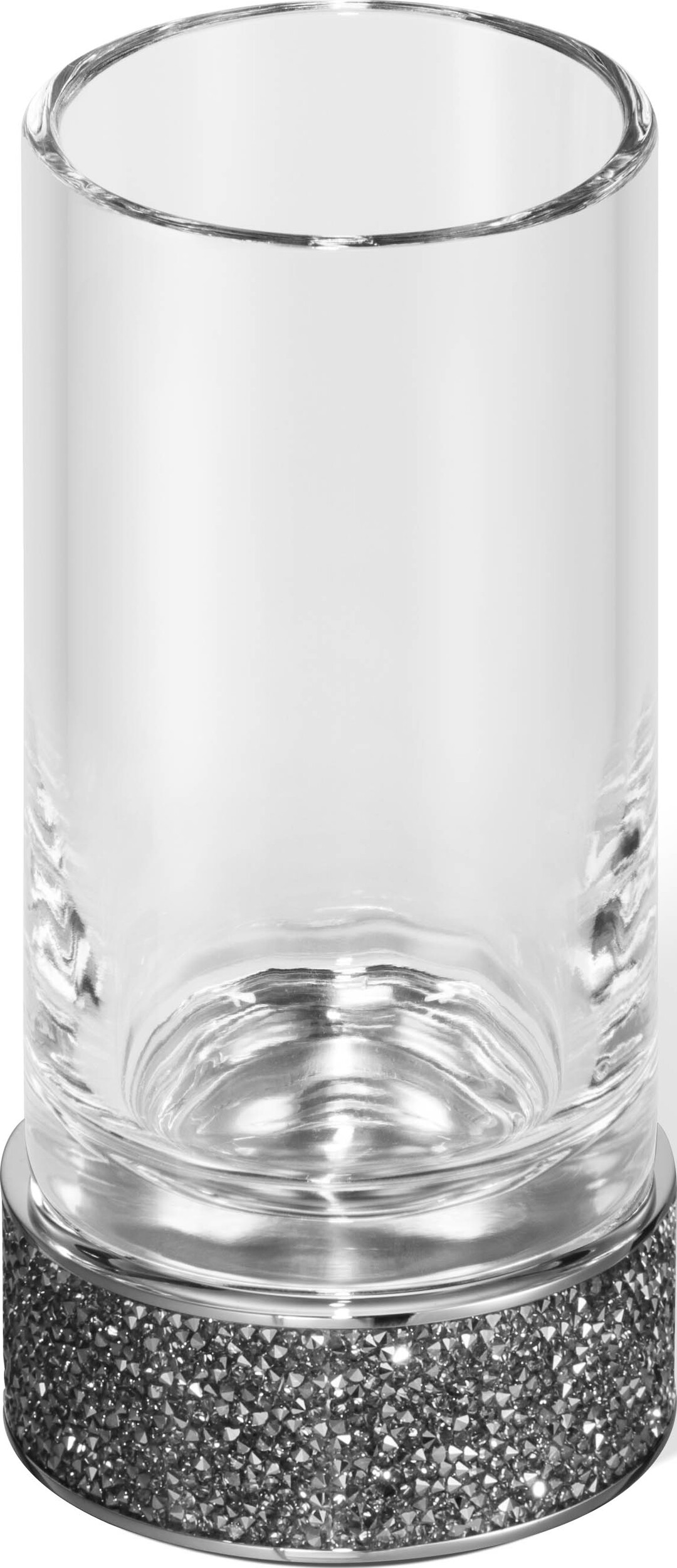 Kubek na szczoteczki do zębów Rocks gładki chrom