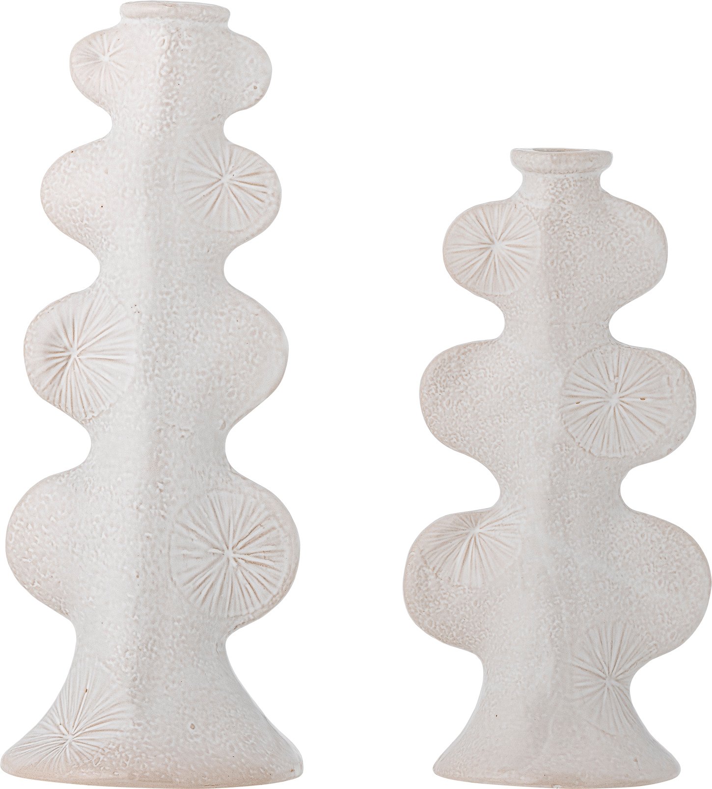 Świeczniki na klasyczne świece Cason białe 2 szt.
