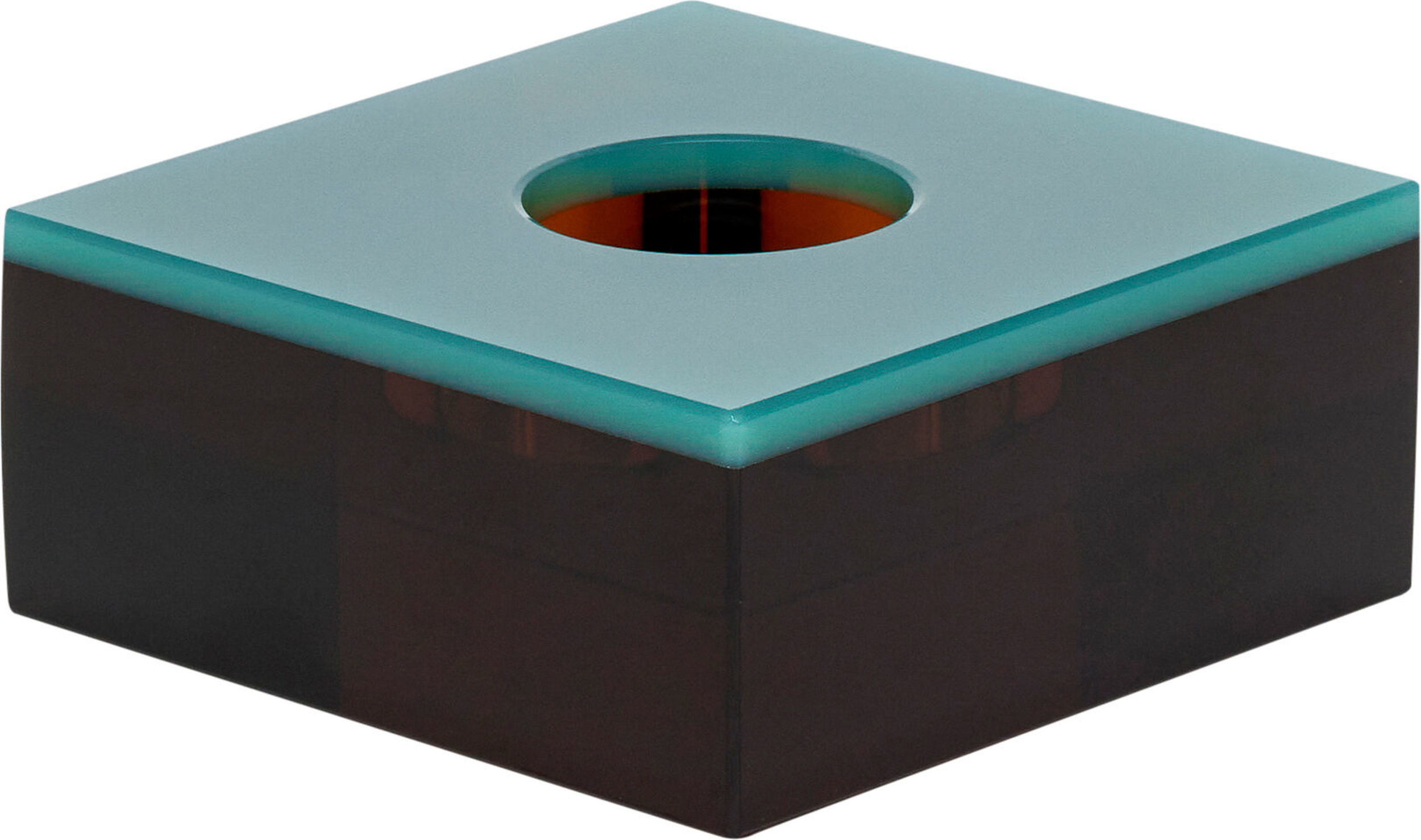 Świecznik na tealighty Flux zielono-brązowy