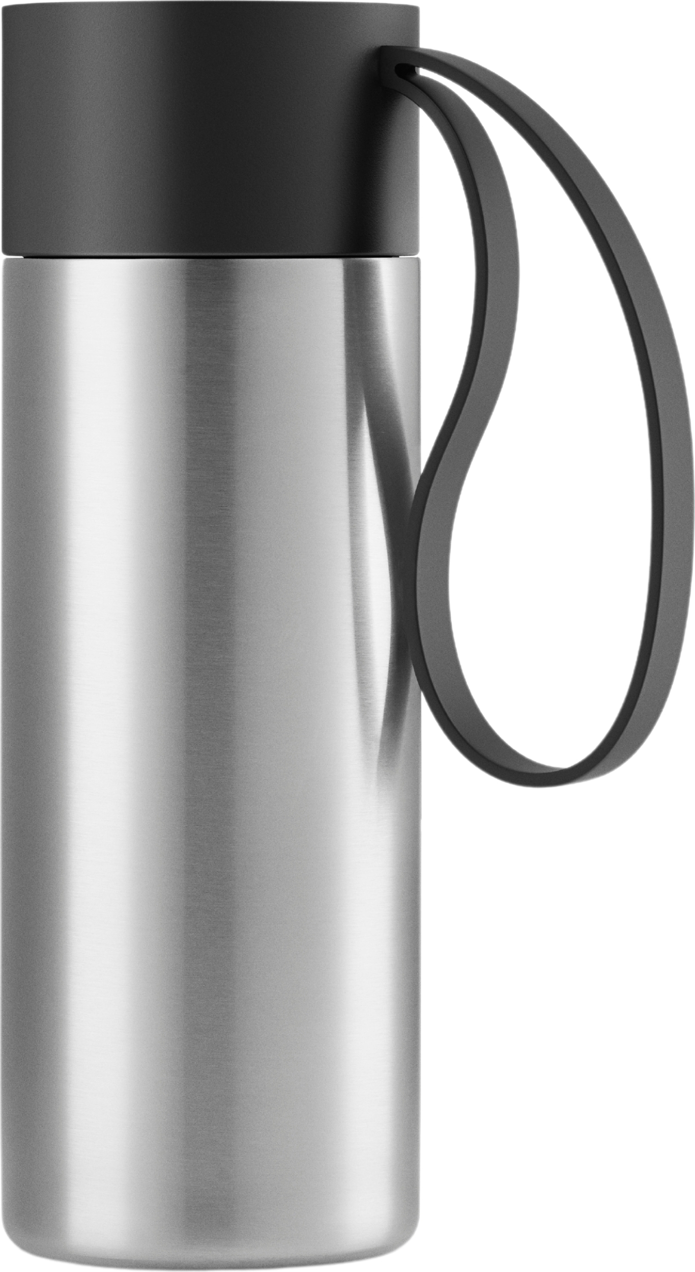 Kubek termiczny To Go Cup z recyklingu z uchwytem czarnym