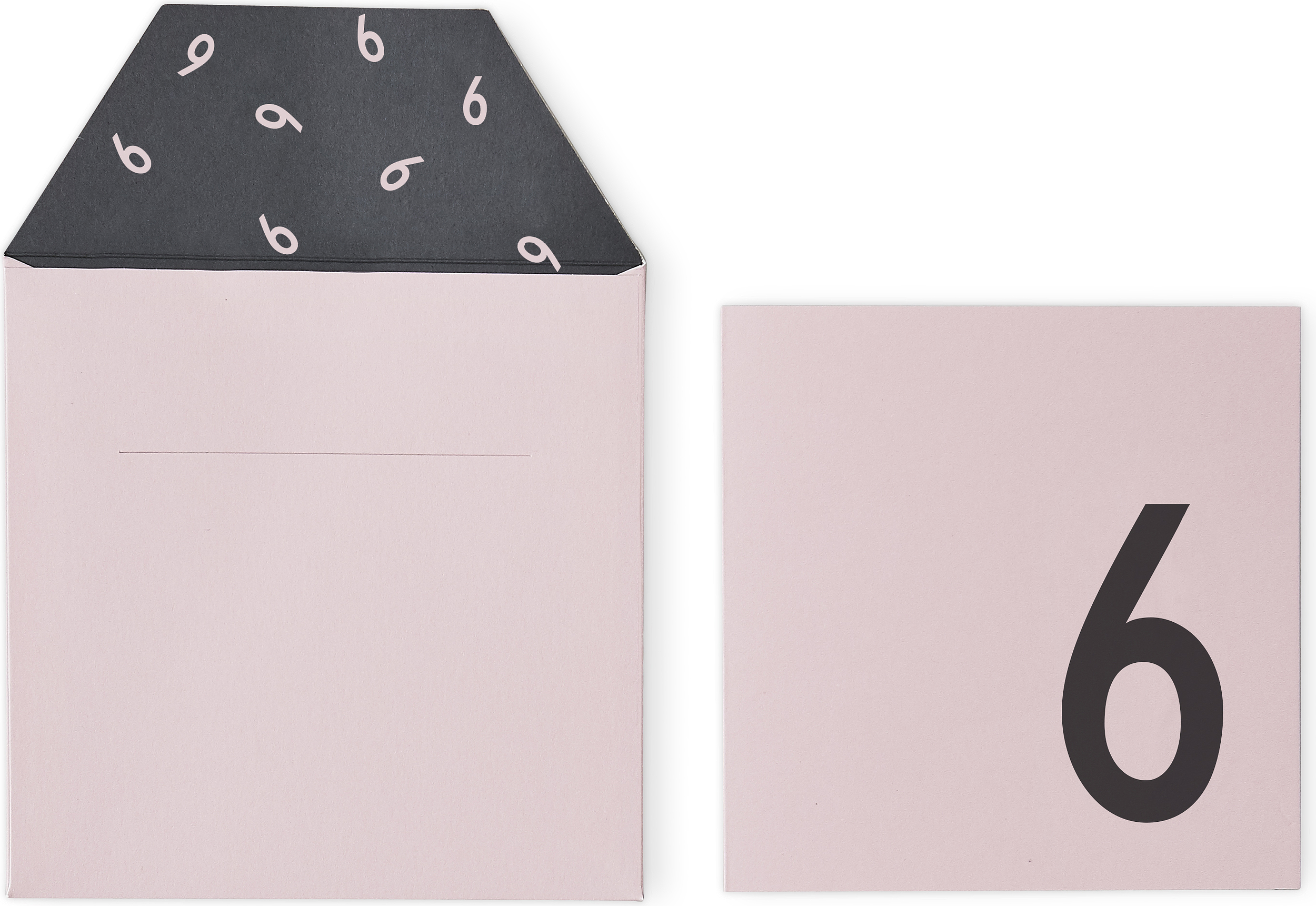 Kartka urodzinowa dla dzieci Design Letters różowa 6 lat