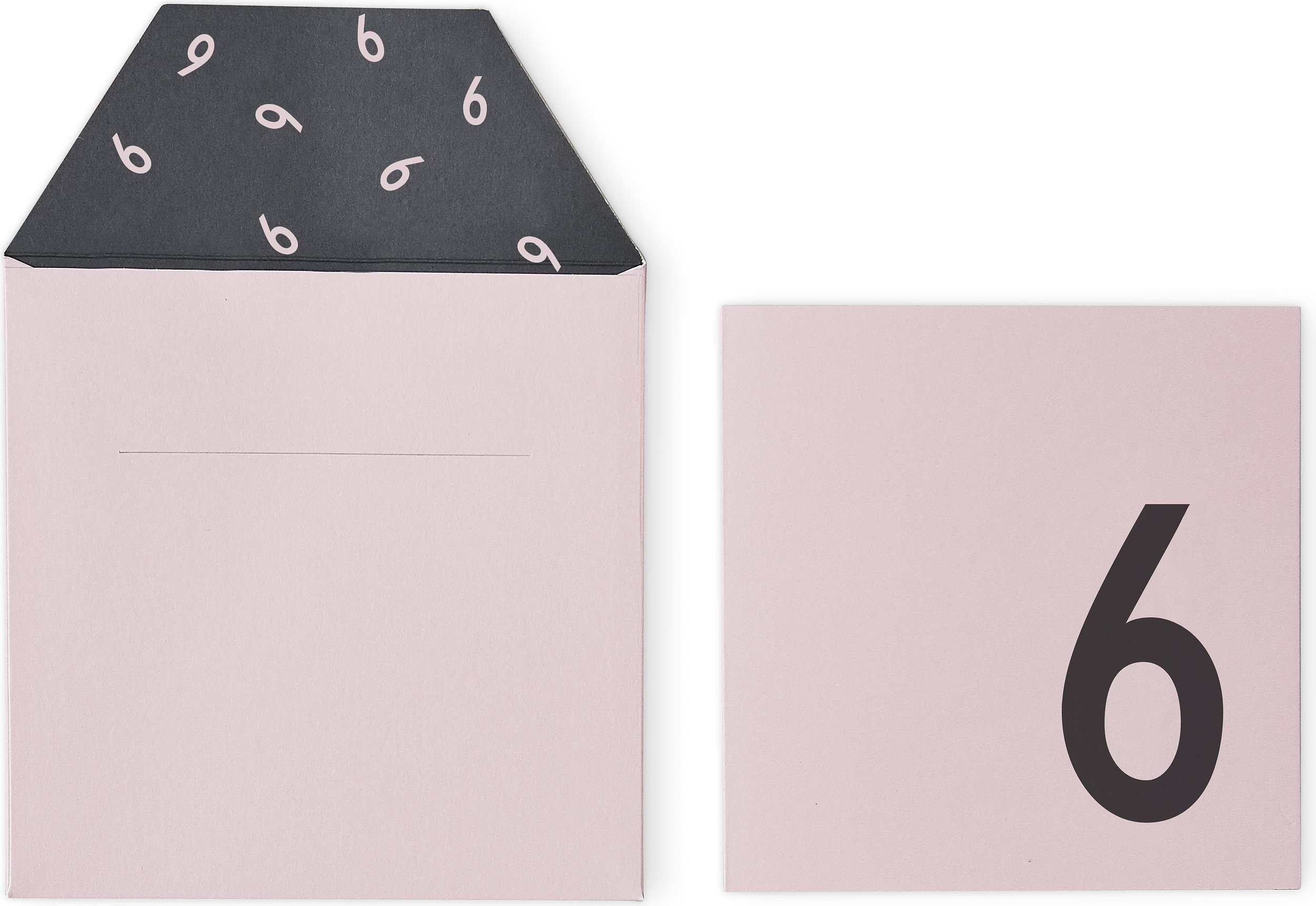 Kartka urodzinowa dla dzieci Design Letters różowa 6 lat