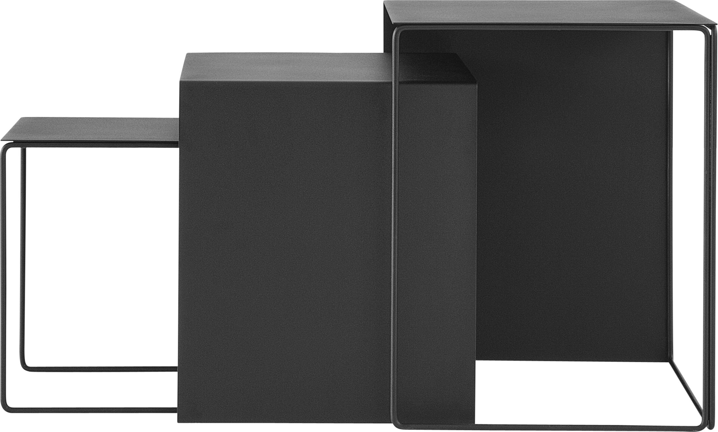 Stoliki kawowe Cluster czarne 3 szt.