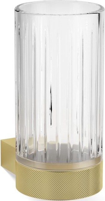 Kubek na szczoteczki do zębów Club karbowany złoty mat ścienny