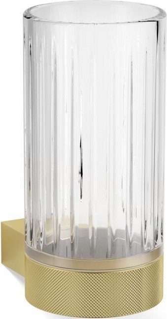 Kubek na szczoteczki do zębów Club karbowany złoty mat ścienny