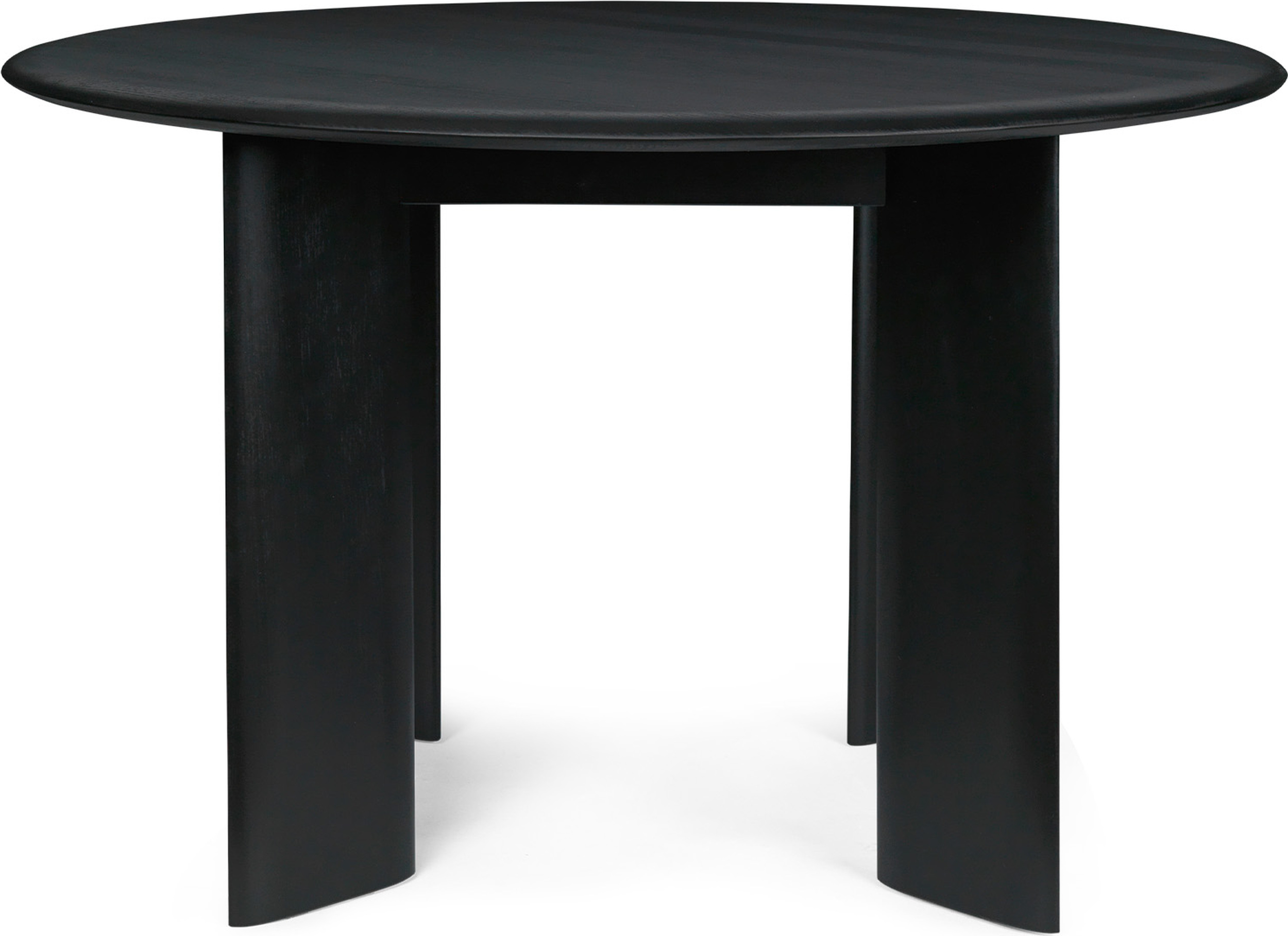 Stół Bevel okrągły czarny z drewna bukowego