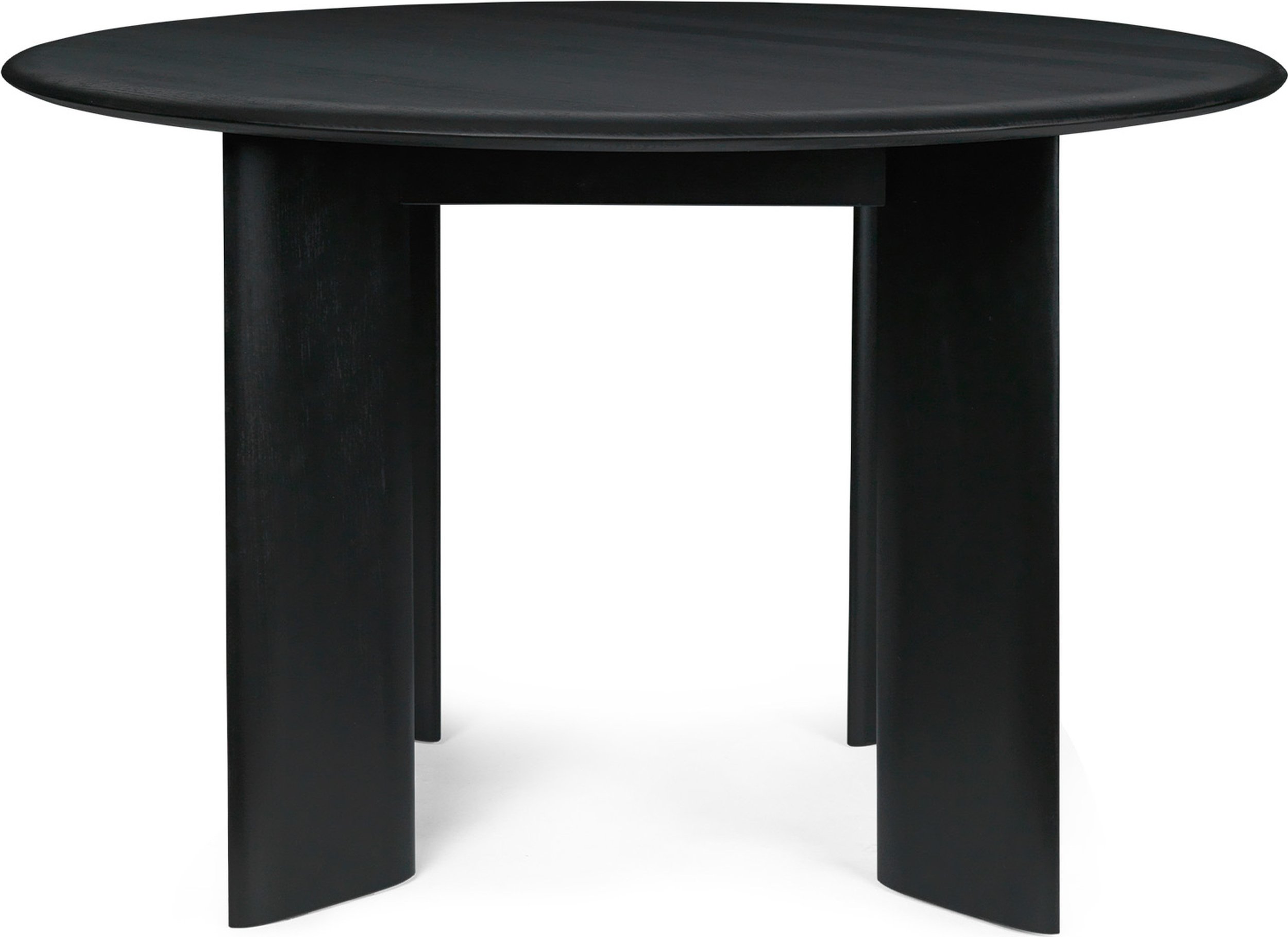 Stół Bevel okrągły czarny z drewna bukowego