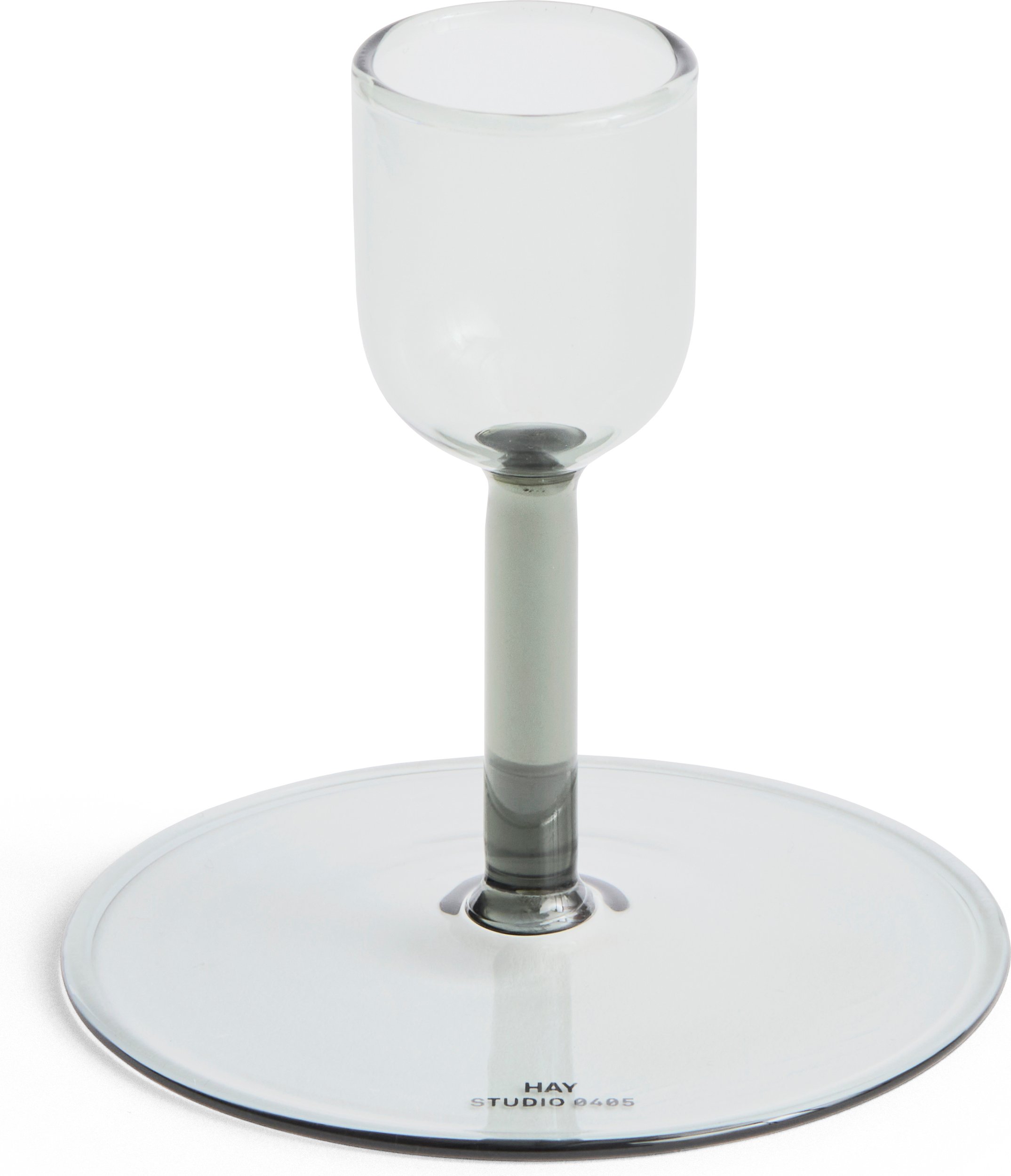 Świecznik na klasyczną świecę Tiny Straight szary