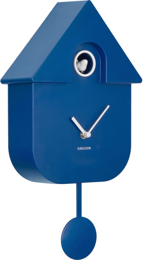 Zegar ścienny z kukułką Modern Cuckoo kobaltowy
