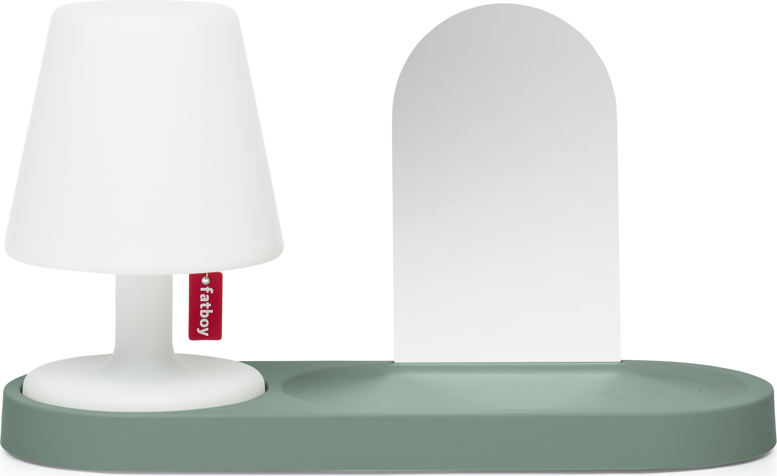 Lampa stołowa Edison the Petit z zieloną półką