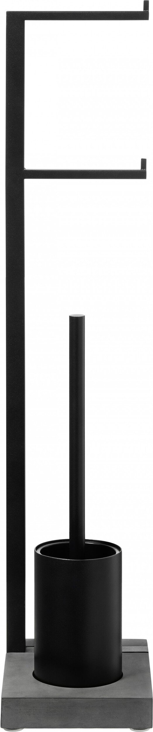 Stojak na papier toaletowy oraz szczotka do WC Menoto 72 cm czarny