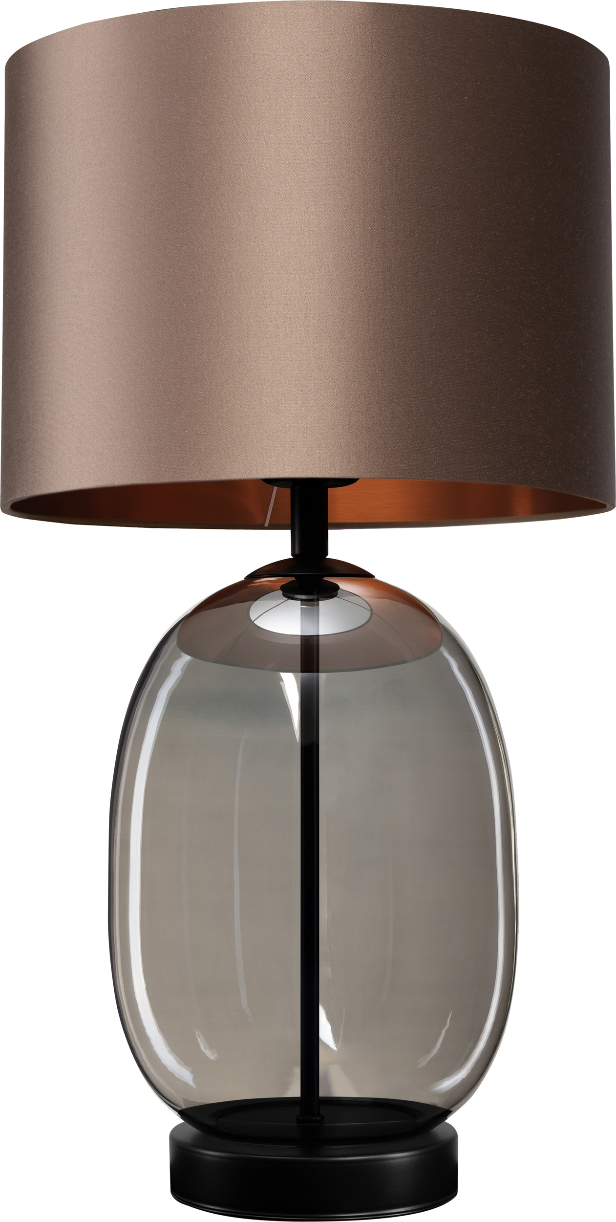 Lampa stołowa Salvador brązowa z czarną podstawą