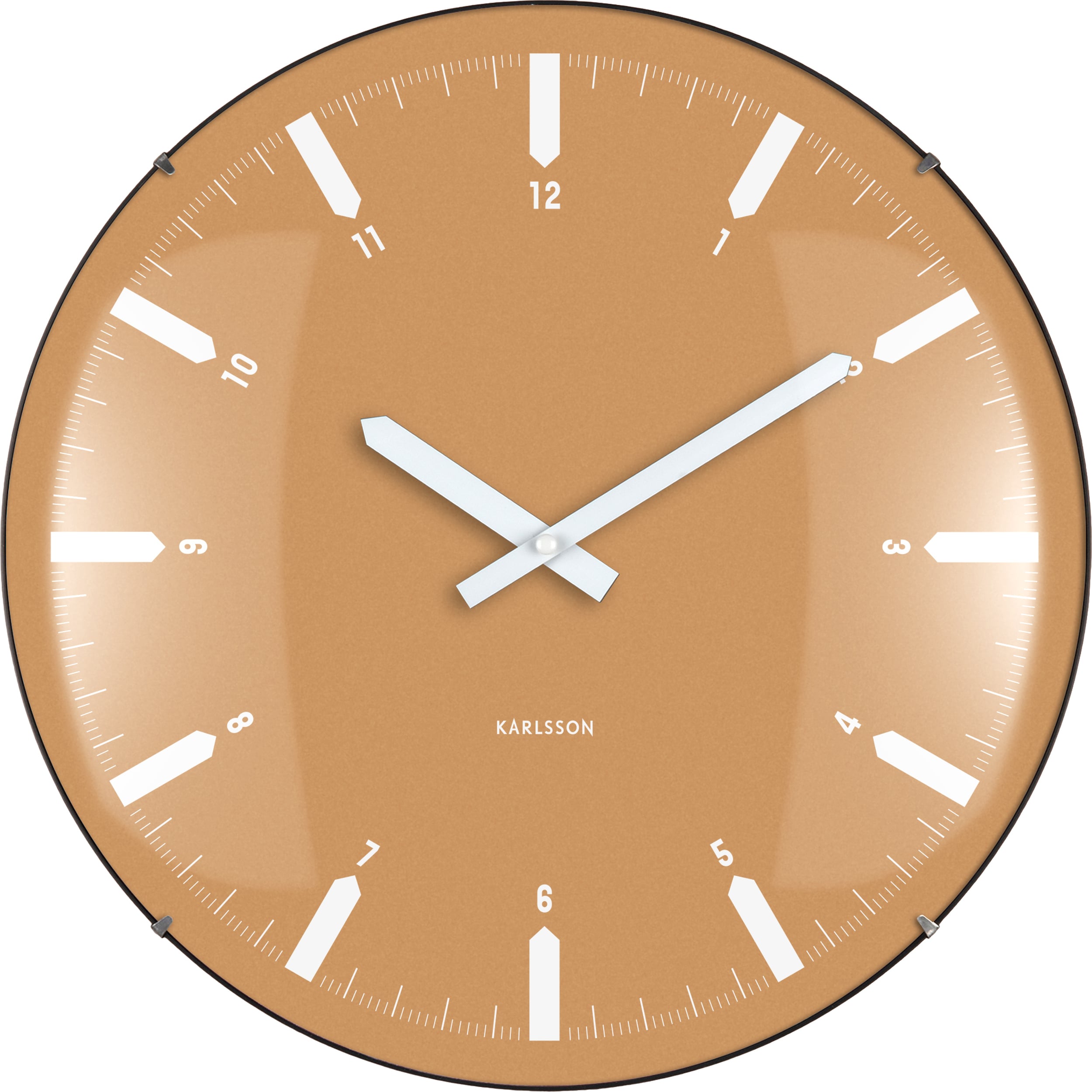 Zegar ścienny Realista Dome ciemnożółty