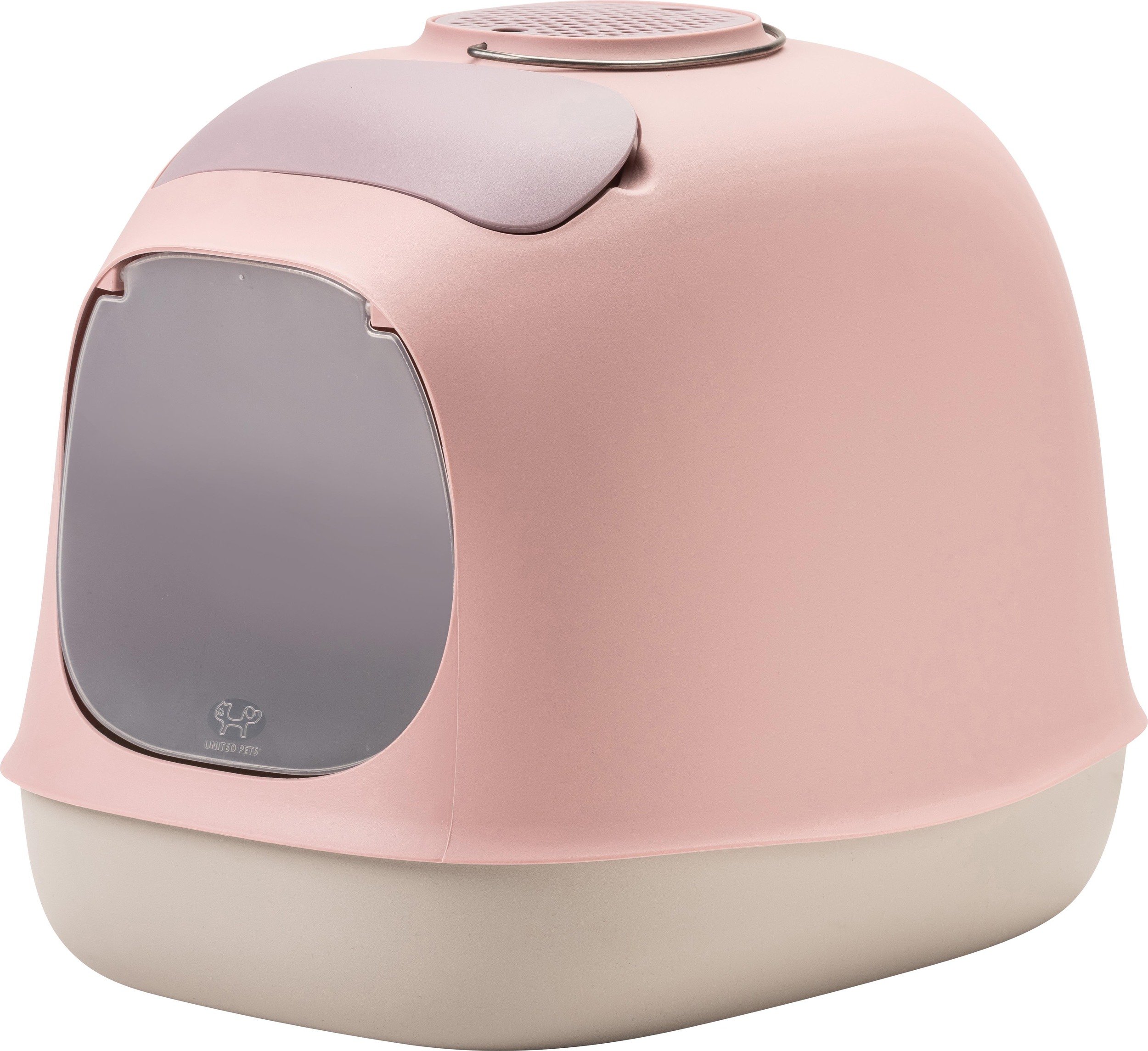 Kuweta dla kota z łopatką, zapasem torebek i filtrem węglowym Minu różowo-brązowa 18 el.