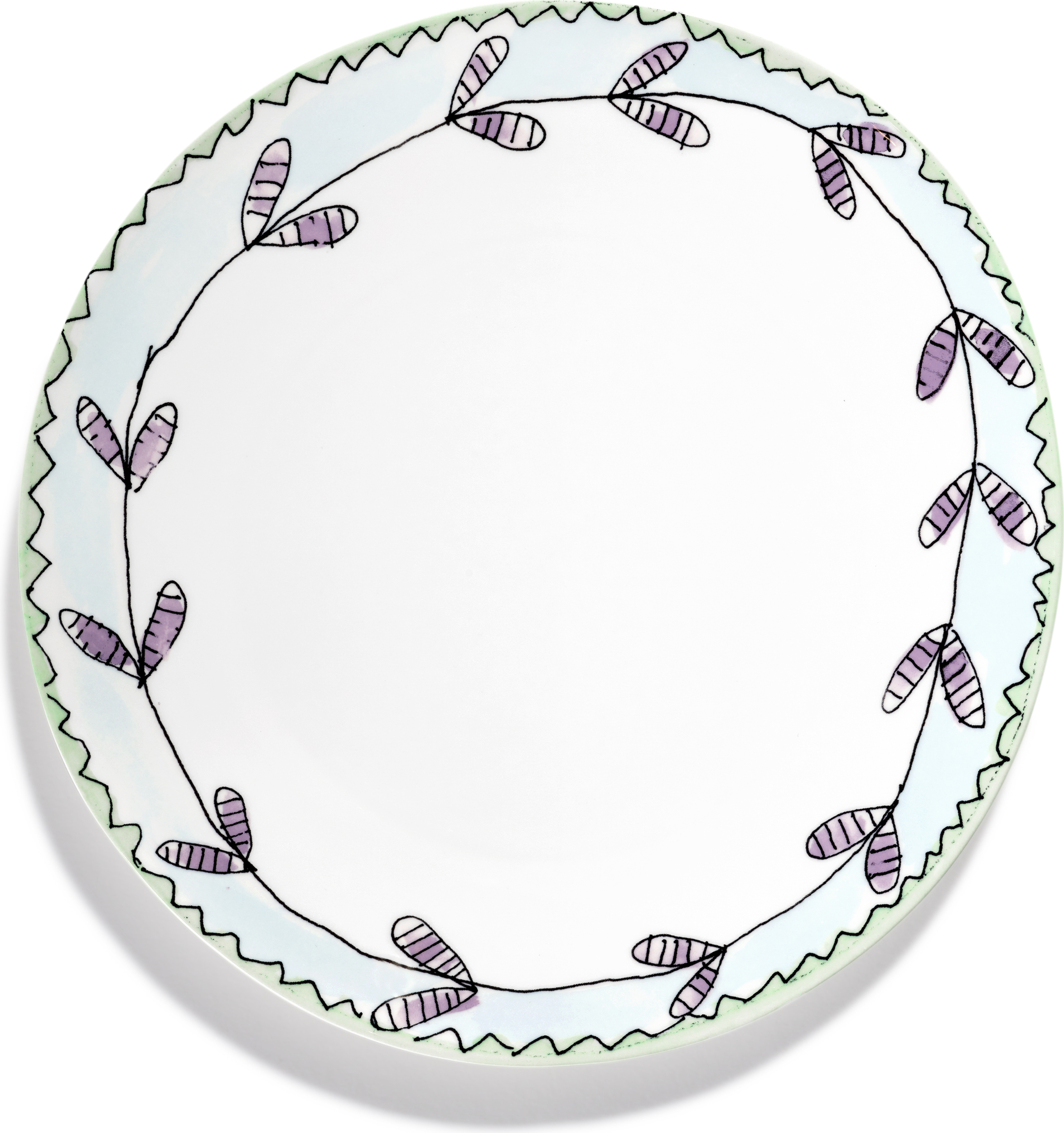 Talerz obiadowy Midnight Flowers Blossom Milk 28 cm