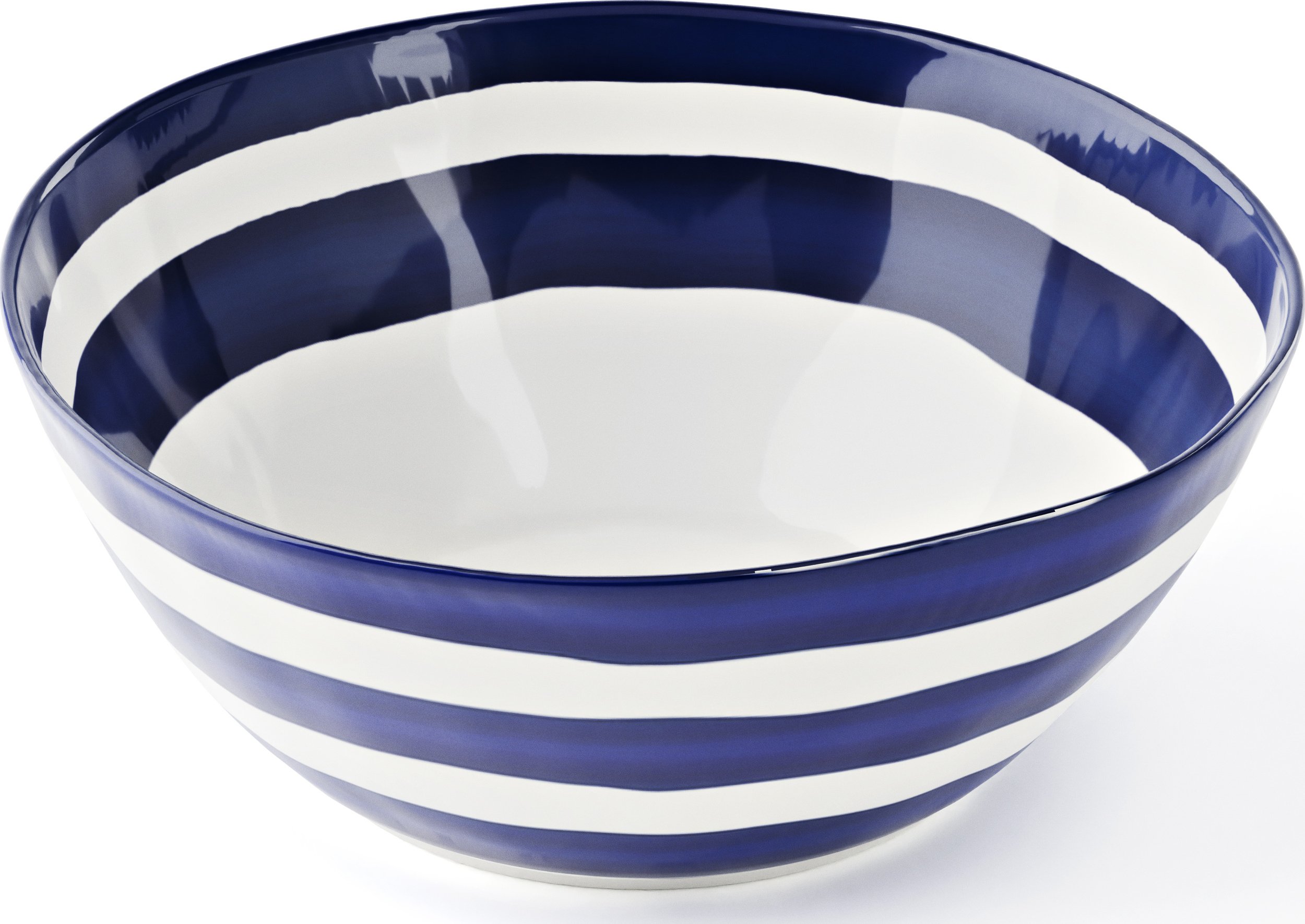 Miska Riviera w paski 22,5 cm biało-granatowa