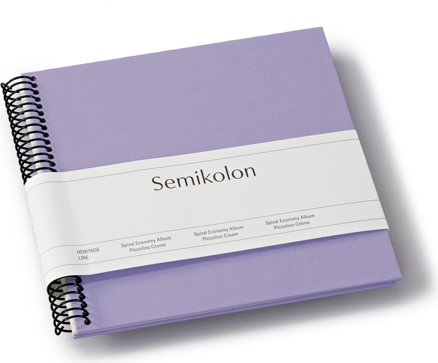 Album na zdjęcia Uni Economy mały liliowy z białymi kartami